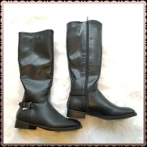 New Black Knee High Riding Boots 7